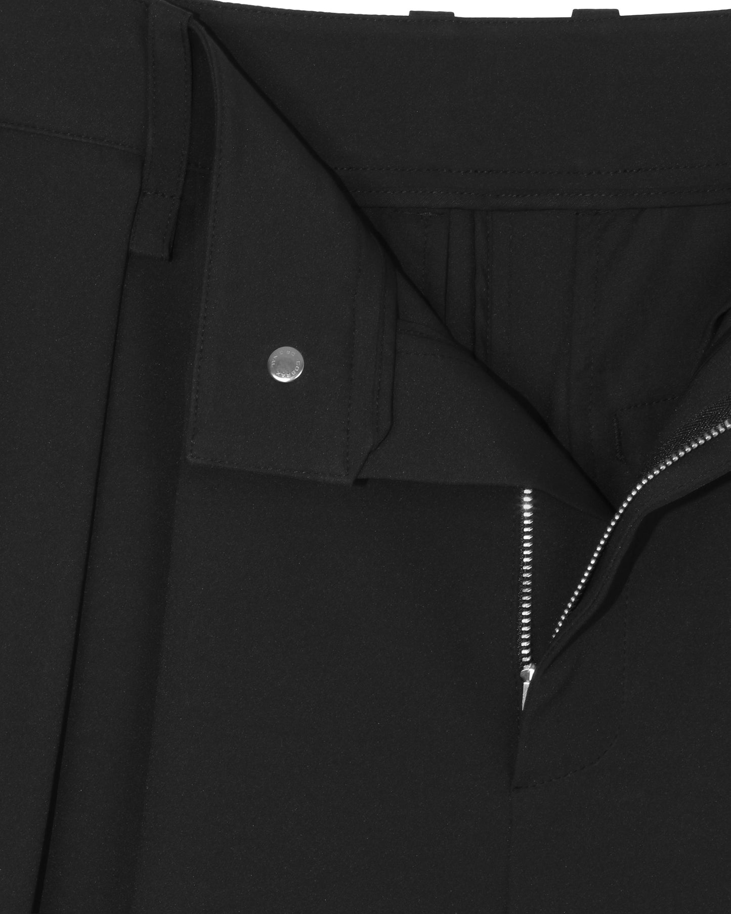 Black Carefree Two Tuck Wide Leg Pants