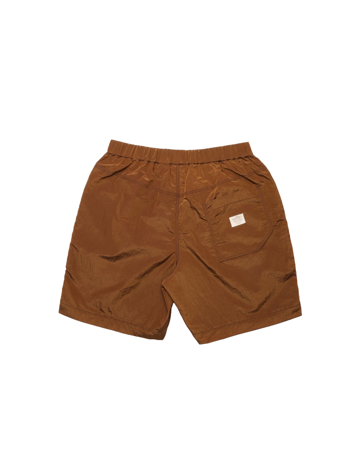 Bronze Brown Stroller Shiny Nylon Shorts