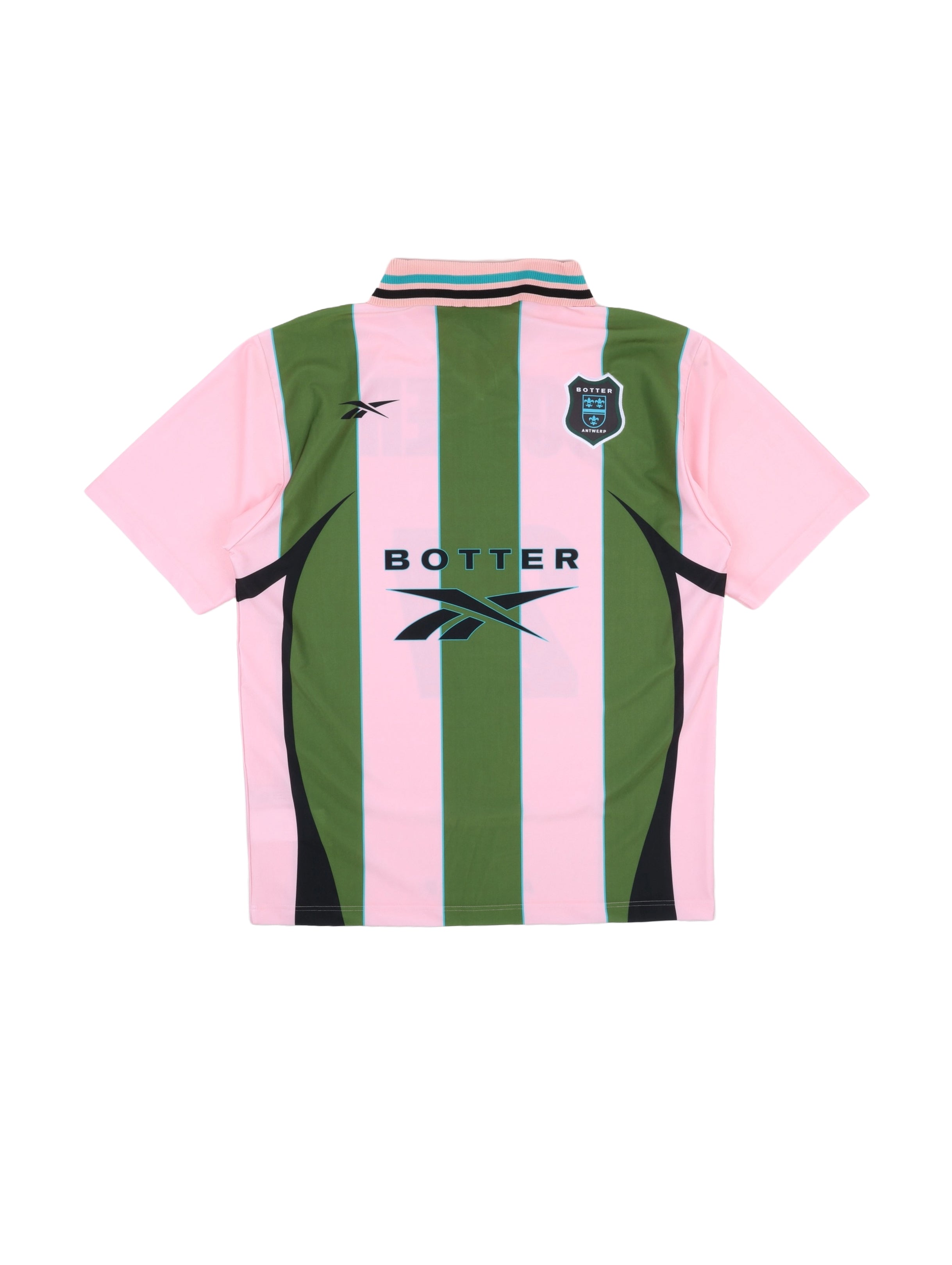 REEBOK x BOTTER Striped Pink / Green Reverse Soccer Tee
