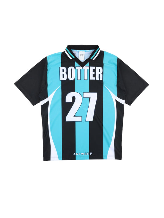 REEBOK x BOTTER Stripe Navy / Aqua Blue Reverse Soccer Tee