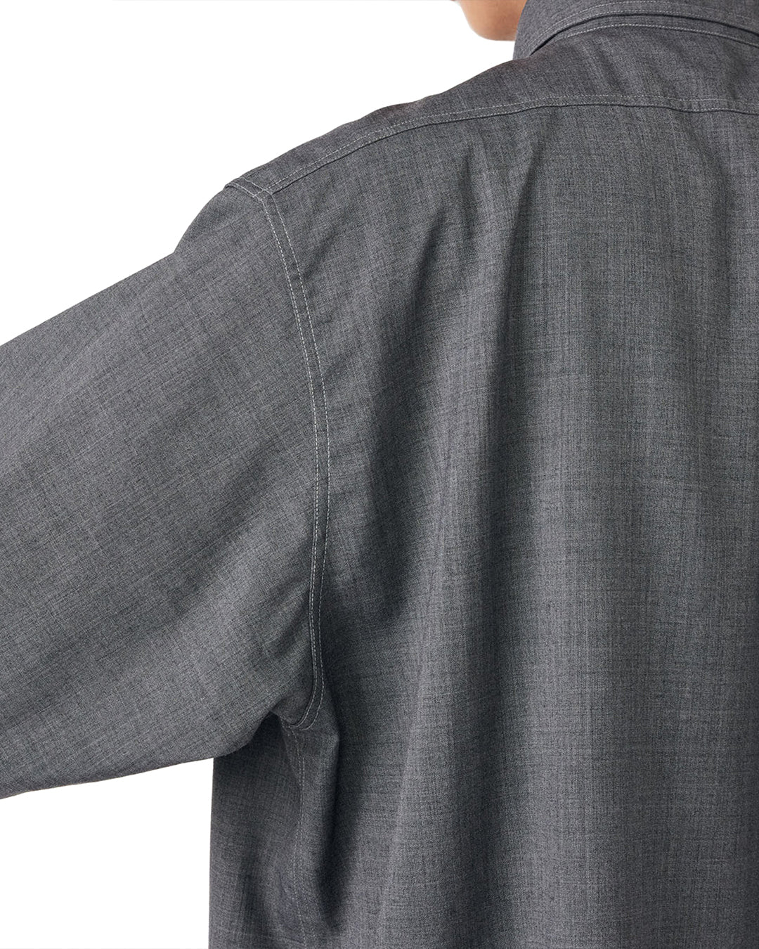Gray Polyester Wool Field Shirt