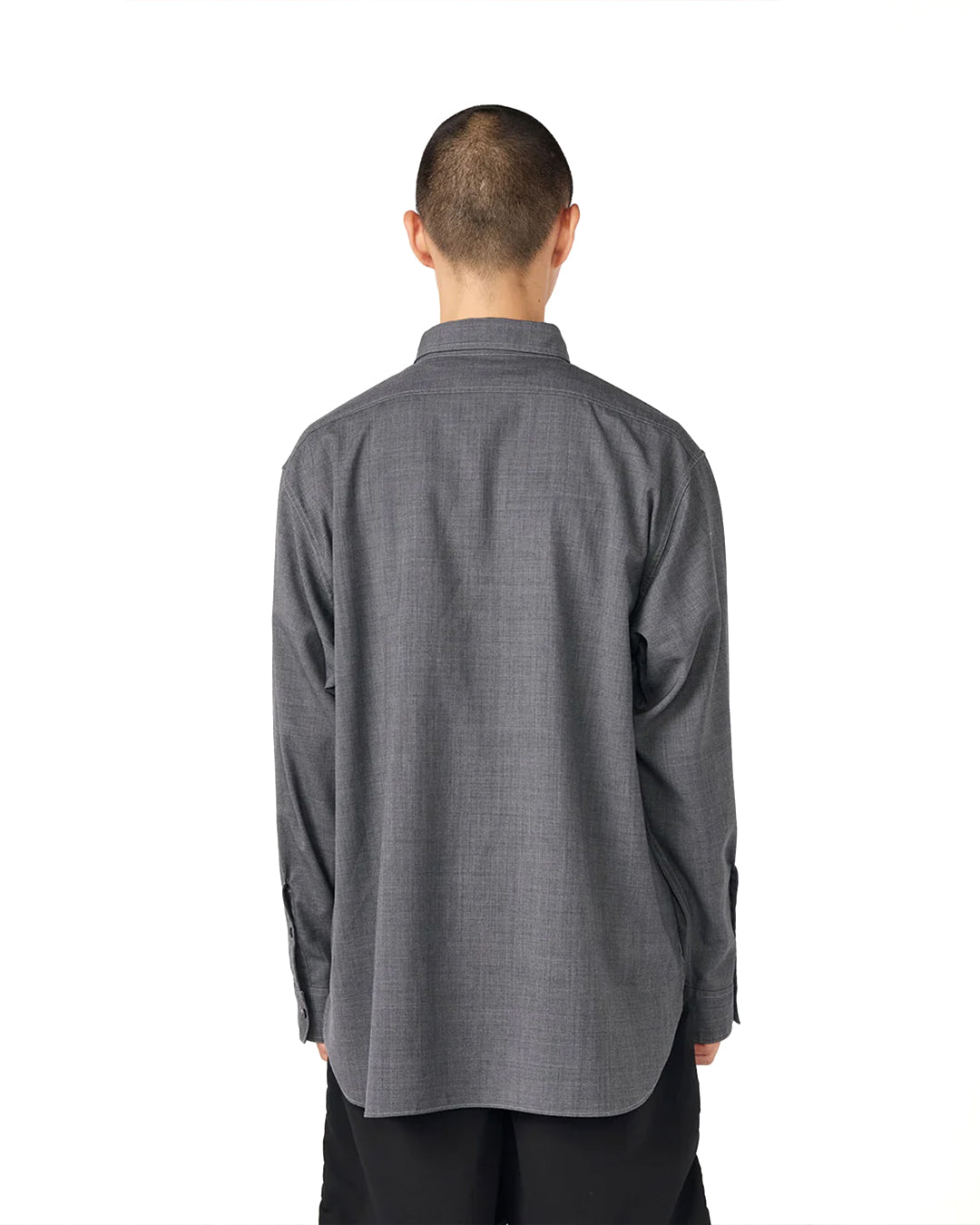 Gray Polyester Wool Field Shirt