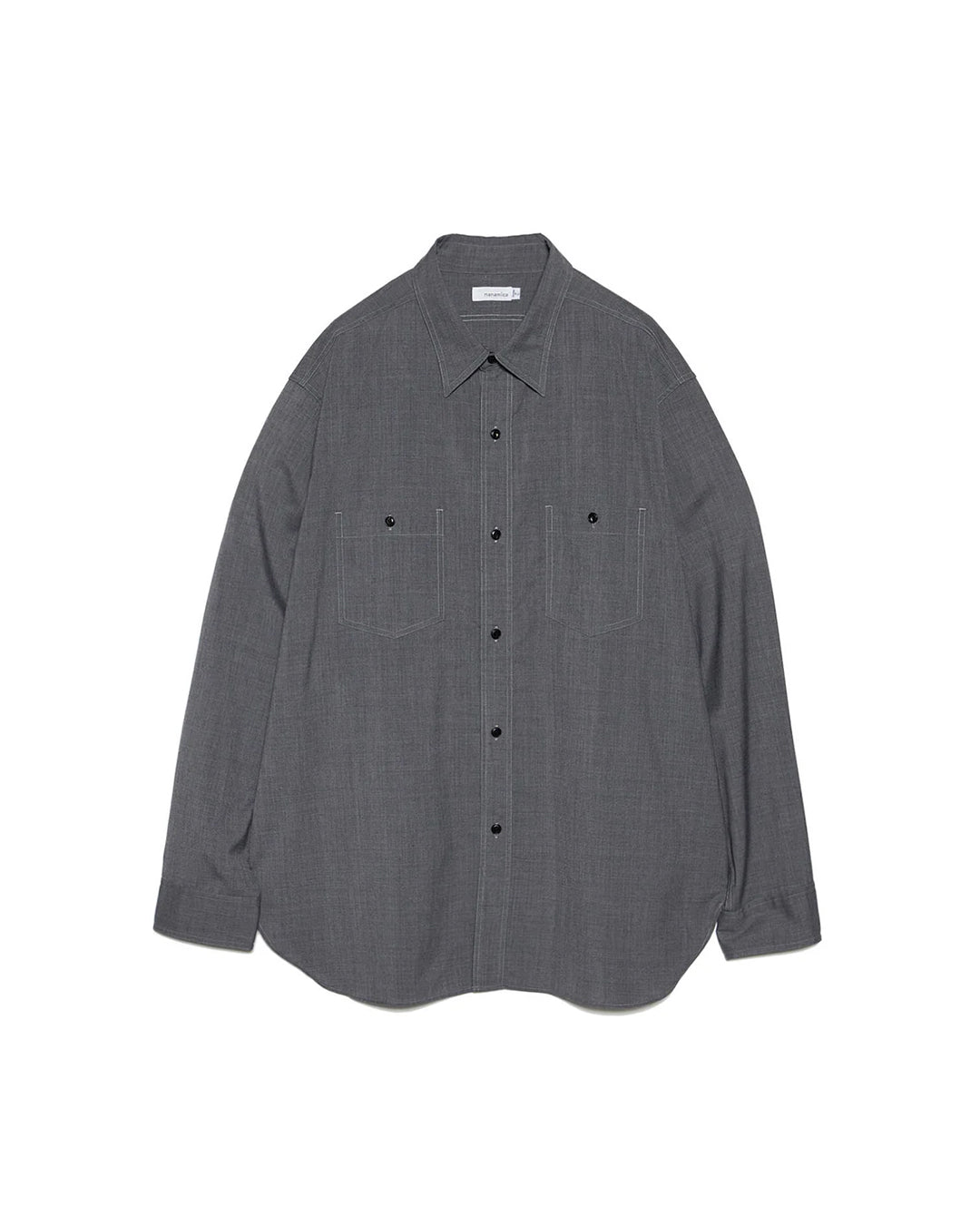 Gray Polyester Wool Field Shirt