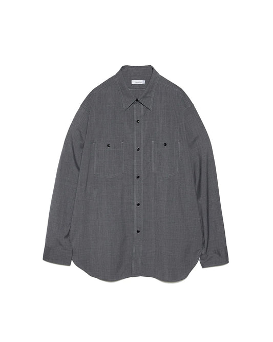 Gray Polyester Wool Field Shirt