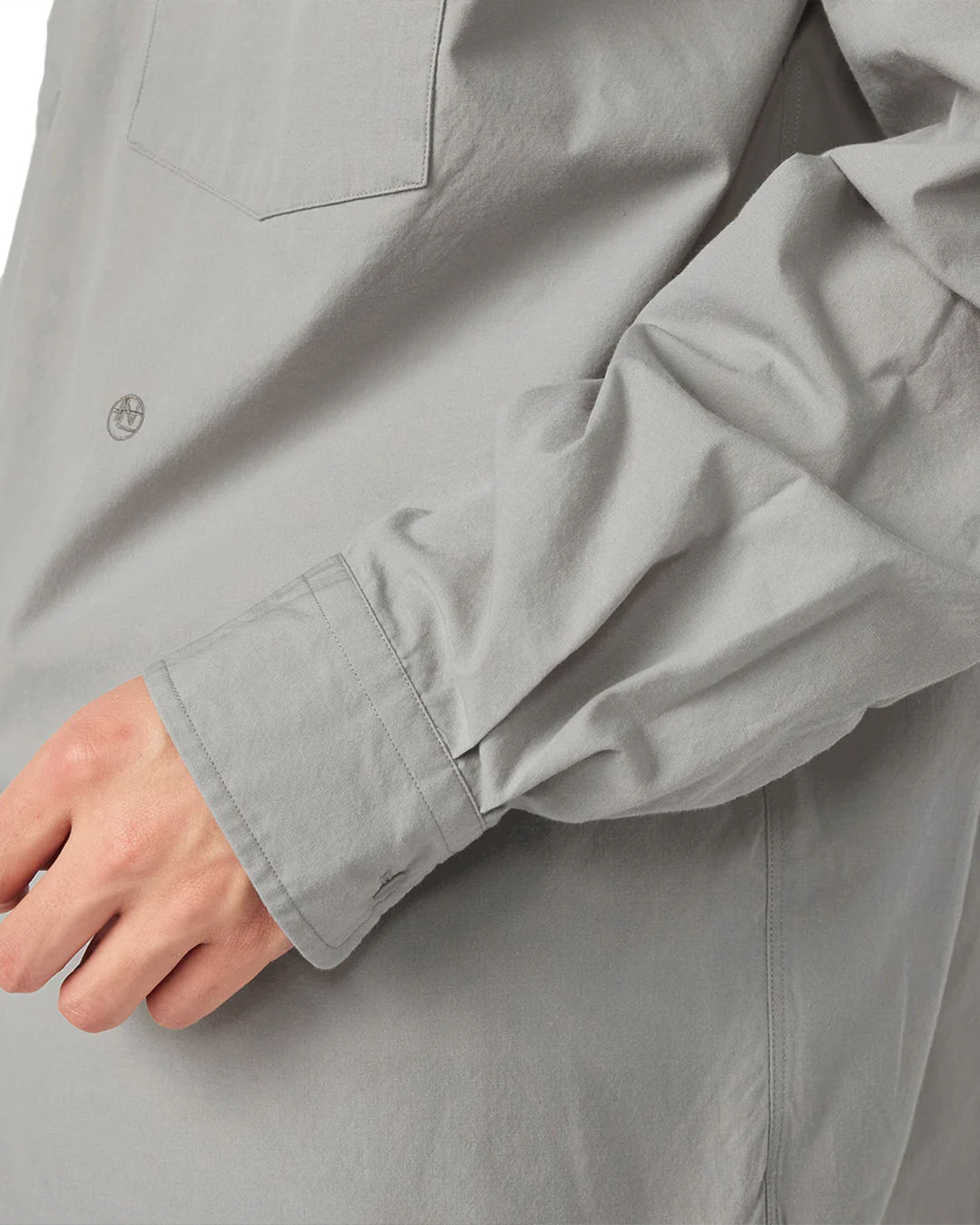 Gray Regular Collar Wind Shirt