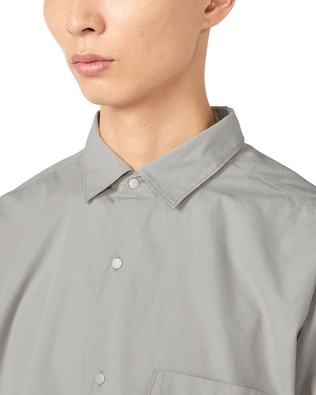 Gray Regular Collar Wind Shirt