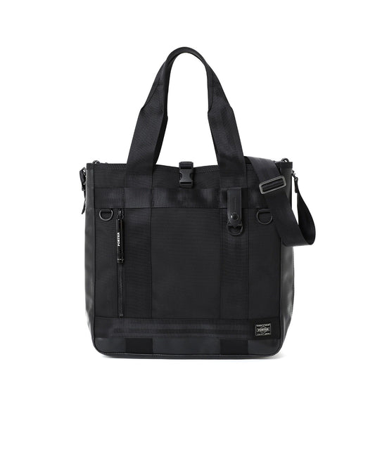 Black Nylon Heat 2Way Tote Bag