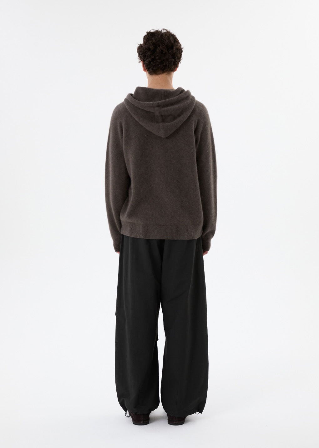Black Drawstring Wide Fatigue Pants
