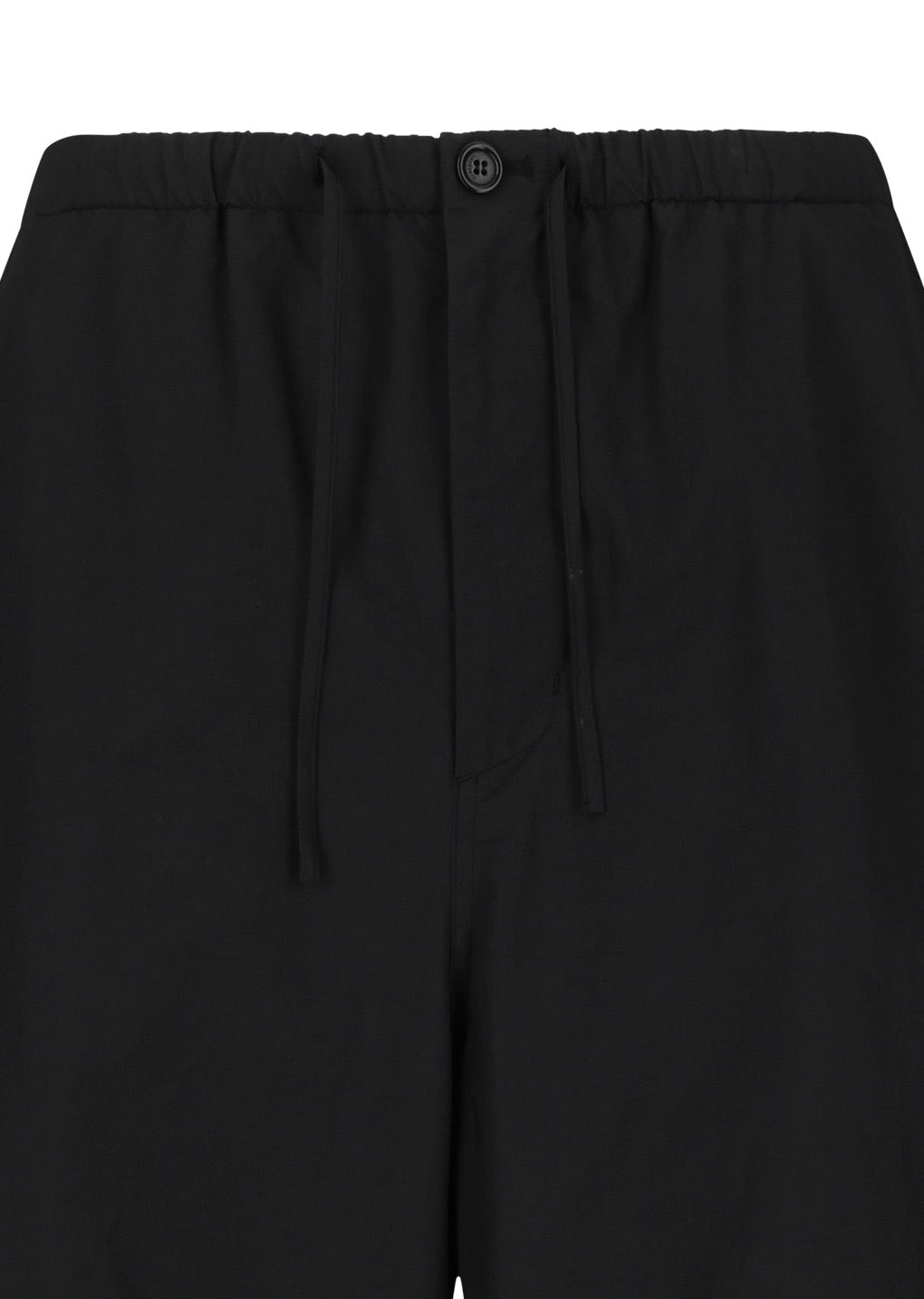 Black Drawstring Wide Fatigue Pants