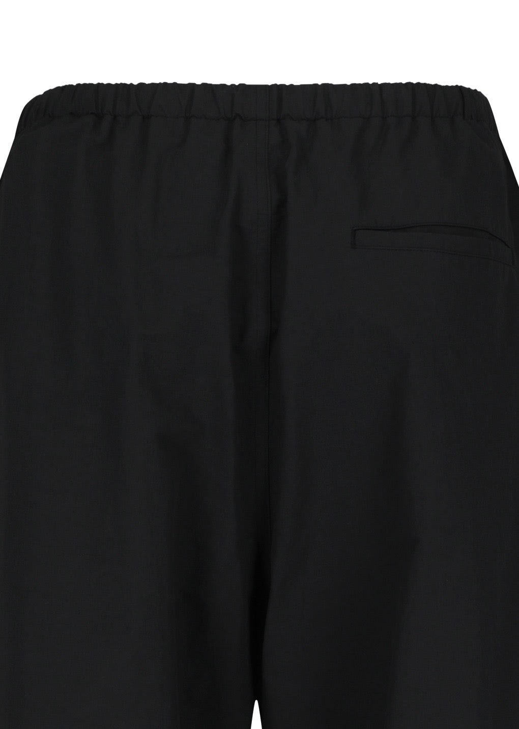 Black Drawstring Wide Fatigue Pants