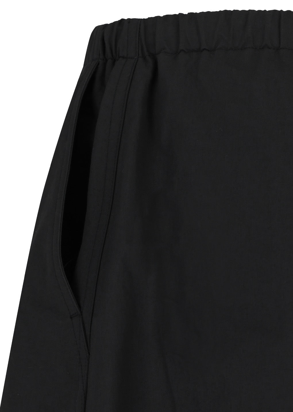 Black Drawstring Wide Fatigue Pants