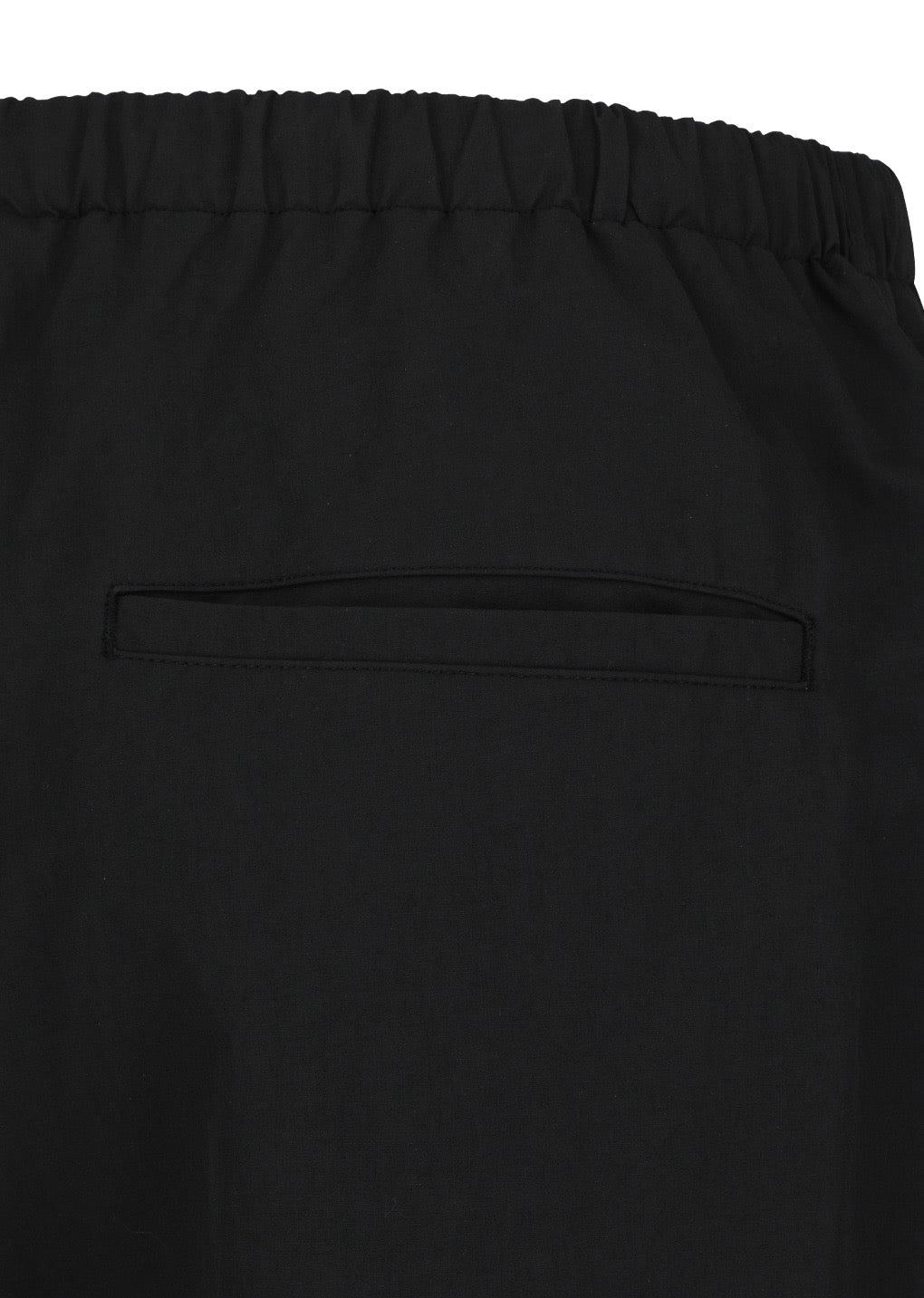 Black Drawstring Wide Fatigue Pants