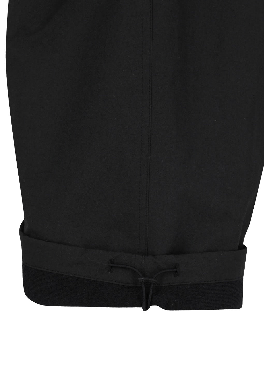 Black Drawstring Wide Fatigue Pants