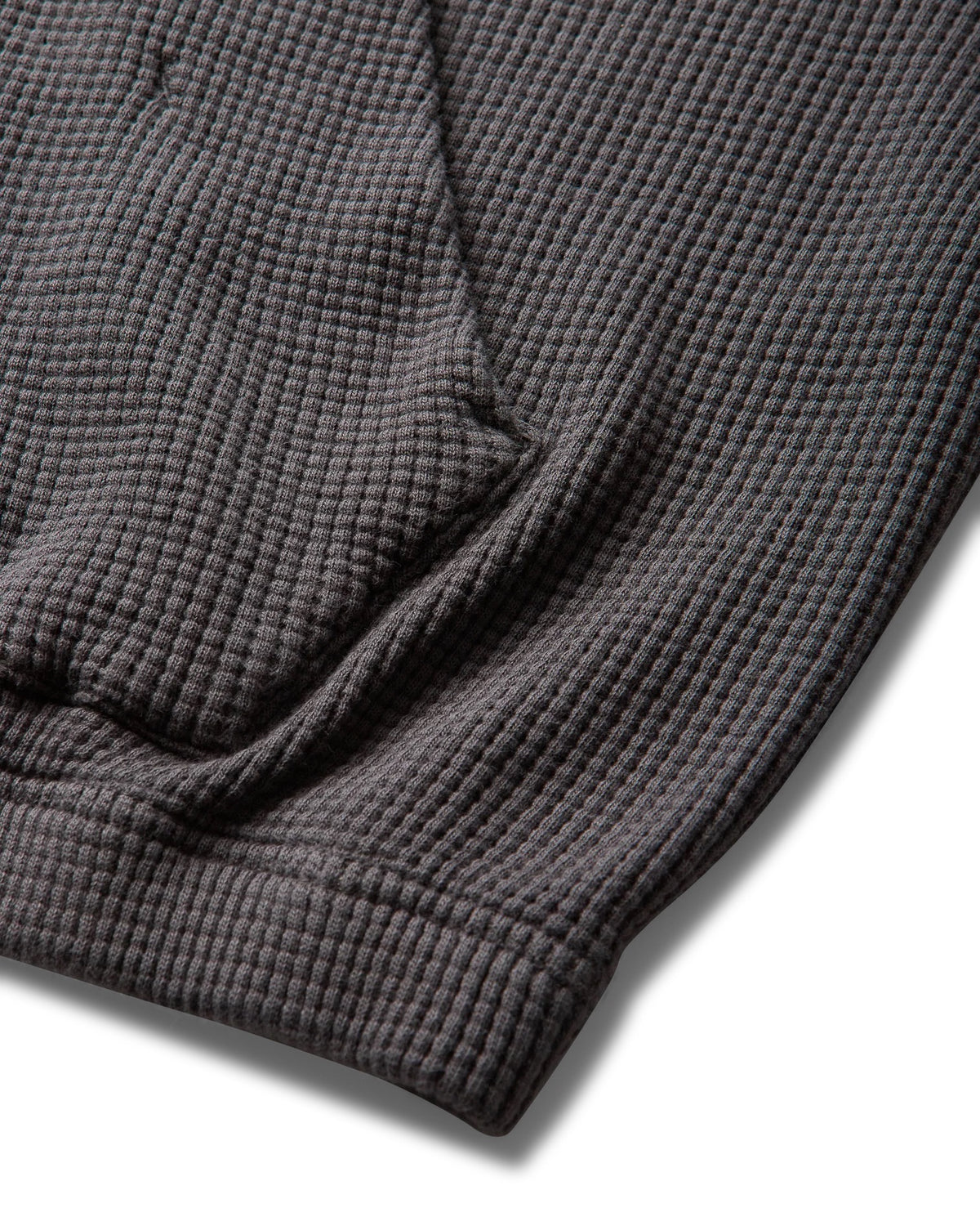 Graphite Bee Sun Faded Organic Waffle Zip Up Hoodie