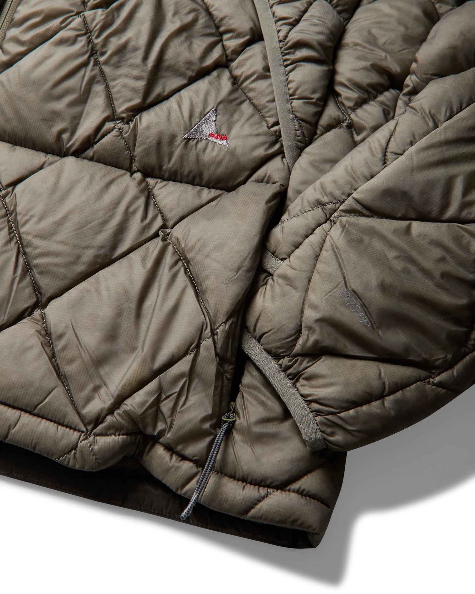Sage Green Nuna 800 Fill Power Hooded Down Jacket