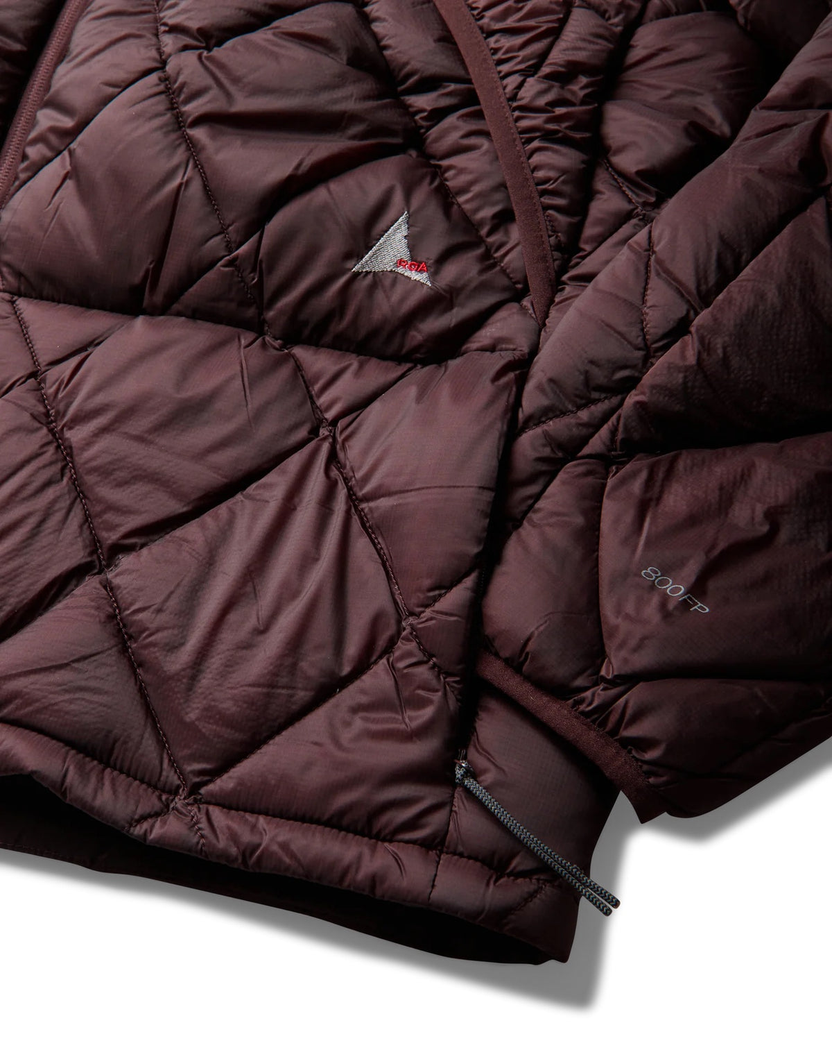 Burgundy Nuna 800 Fill Power Hooded Down Jacket