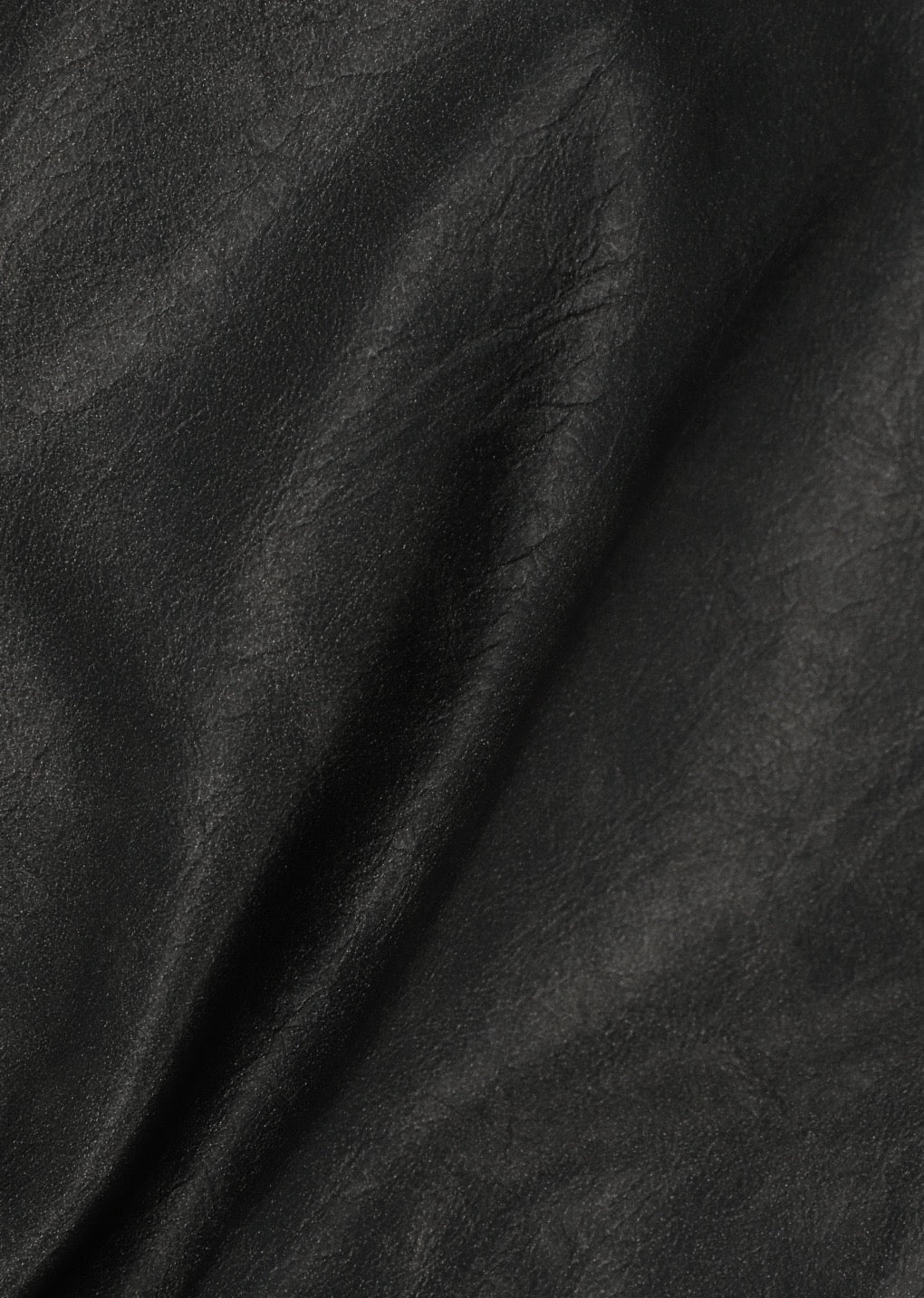 Black Faux Leather Blouson