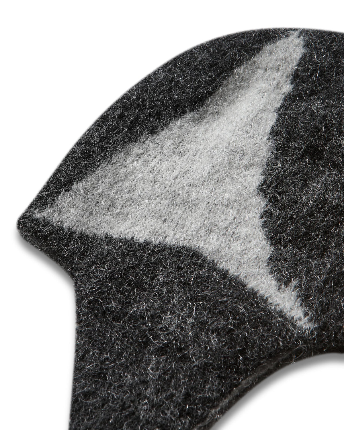 Black/White Logo Mohair Bonnet Beanie