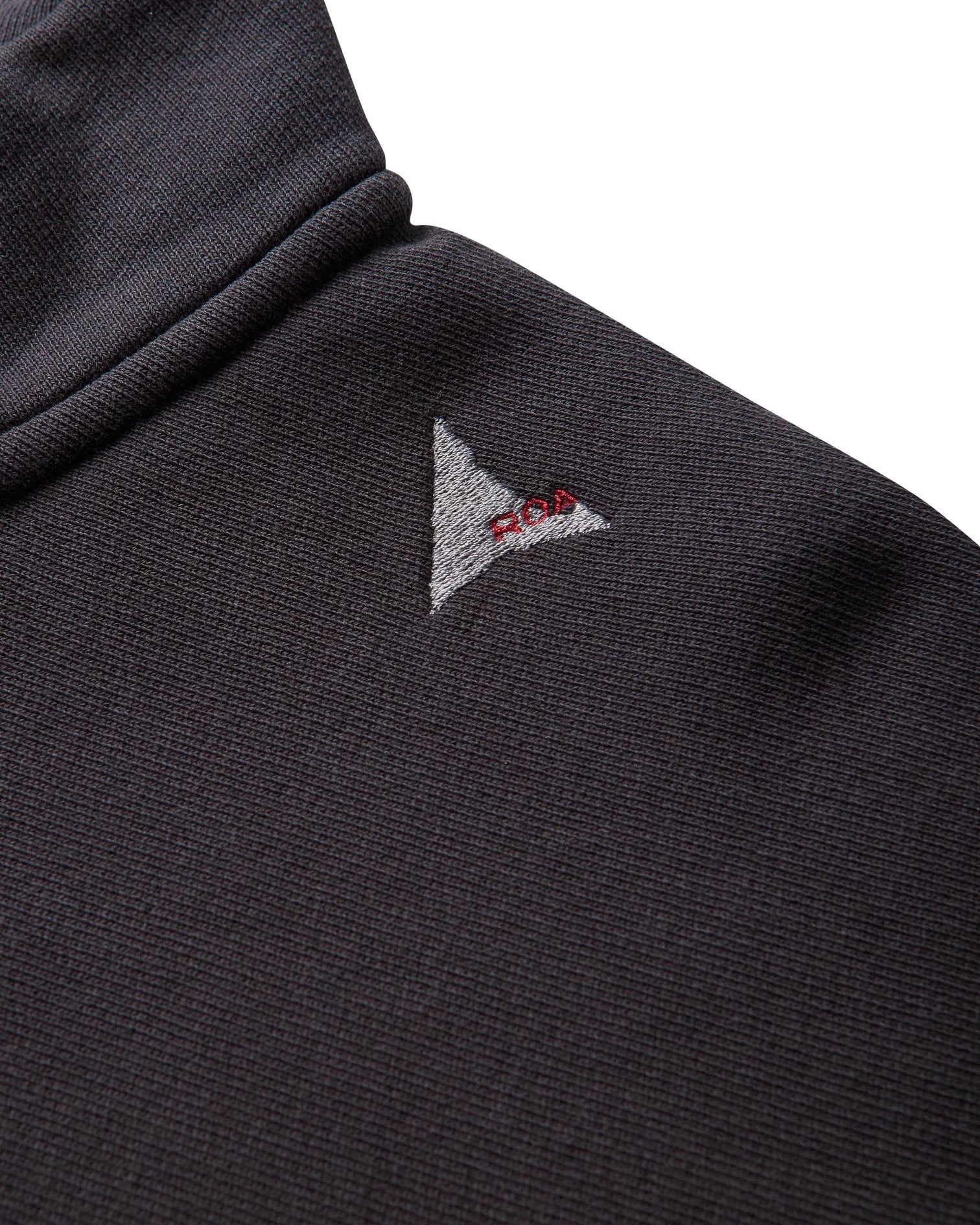Washed Black Logo Half Zip Sweater