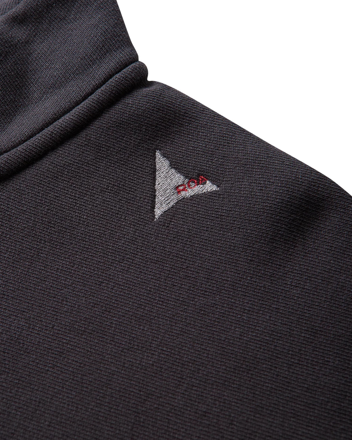 Washed Black Logo Half Zip Sweater