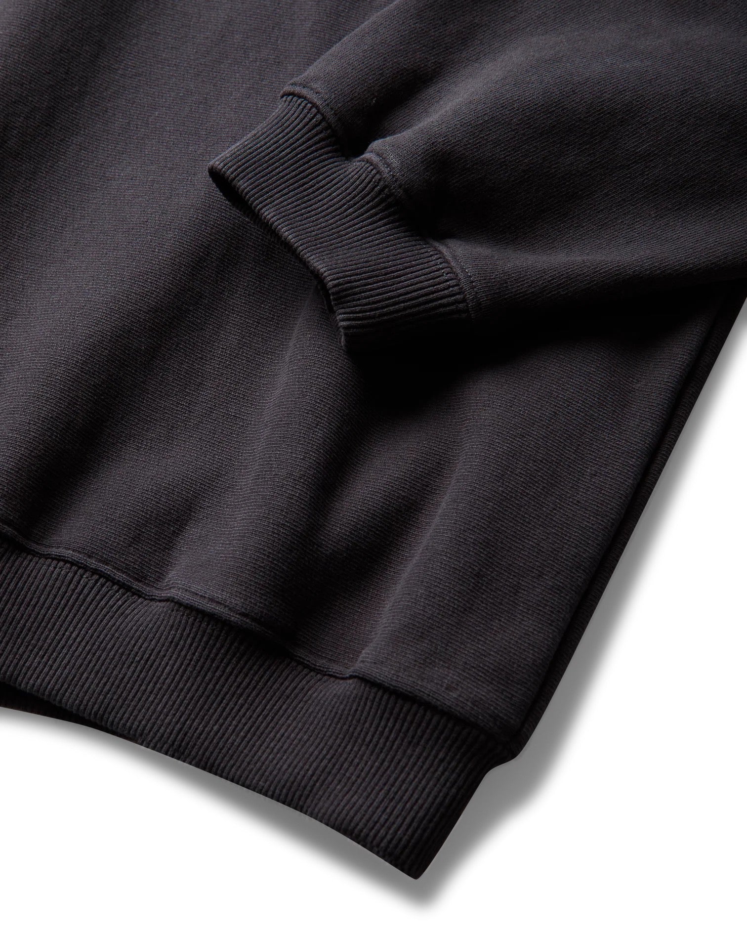 Washed Black Logo Half Zip Sweater
