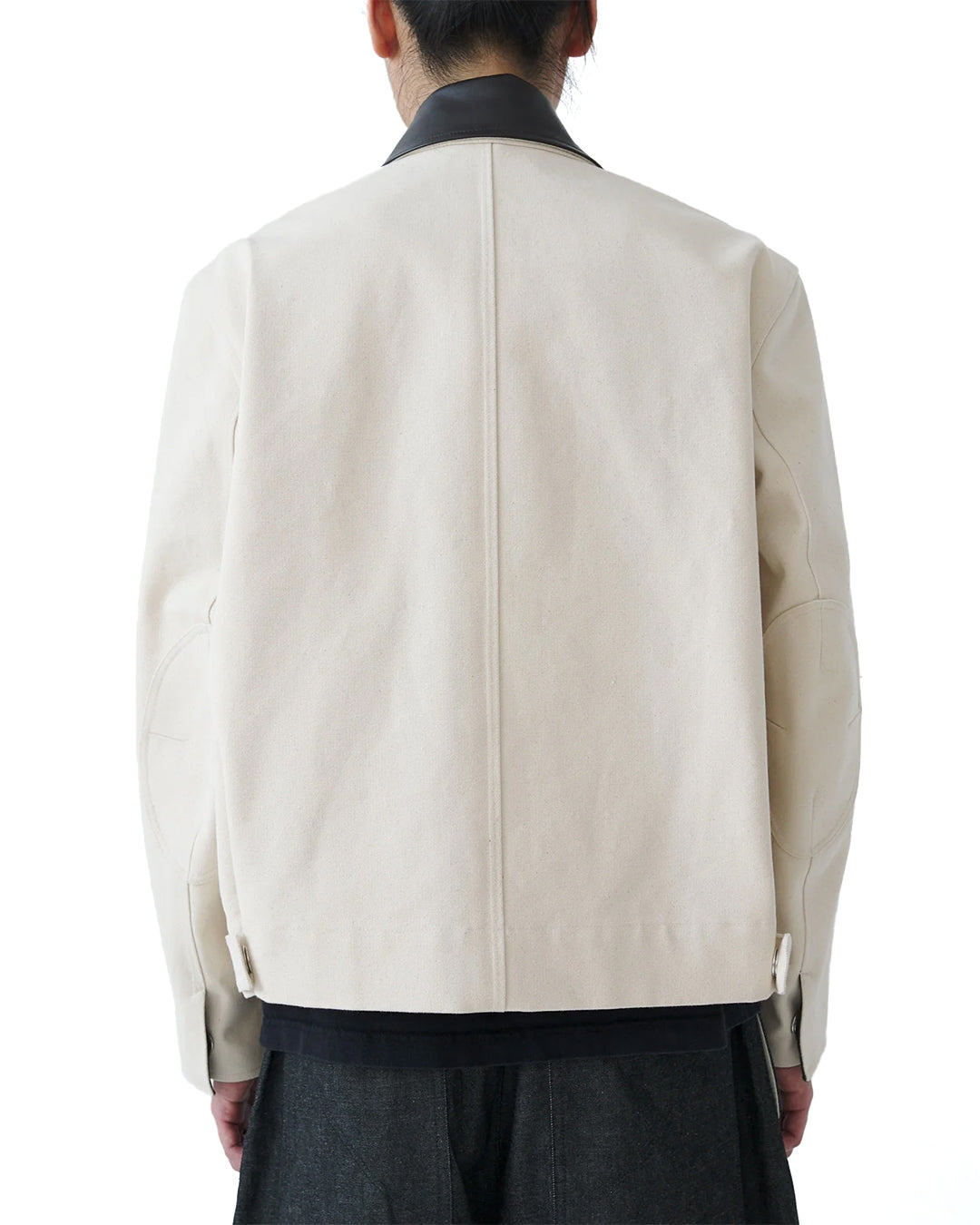 Ivory Cotton Canvas Painter Jacket