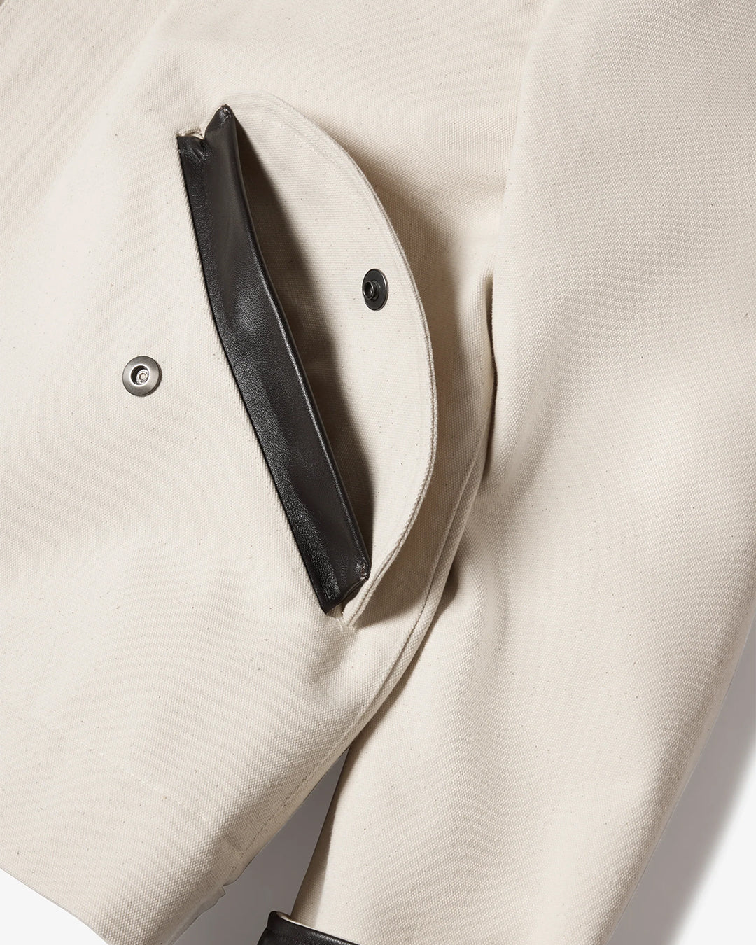 Ivory Cotton Canvas Painter Jacket