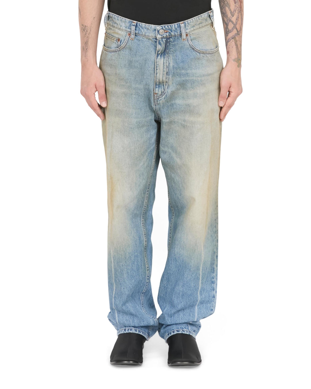 Medium Blue 5 Pockets Denim Pants