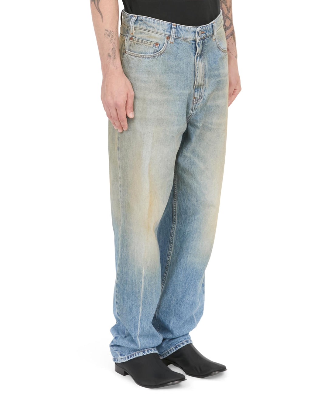 Medium Blue 5 Pockets Denim Pants