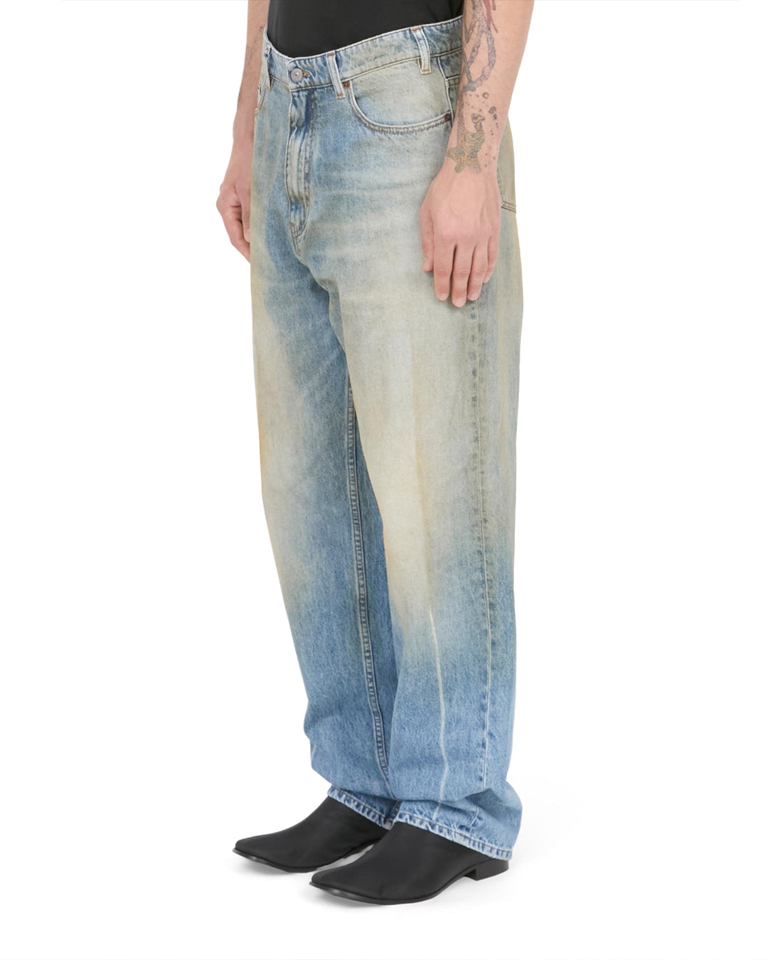 Medium Blue 5 Pockets Denim Pants