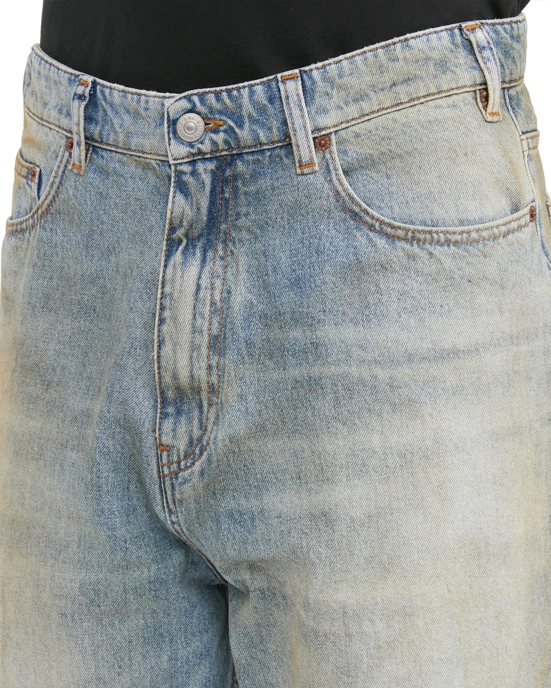 Medium Blue 5 Pockets Denim Pants