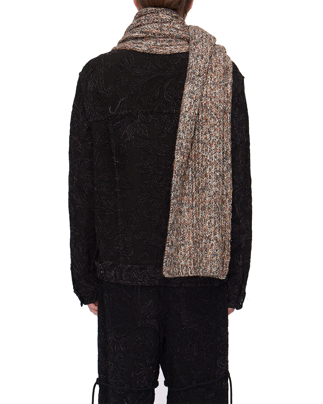 Melange Taupe Cable Scarf