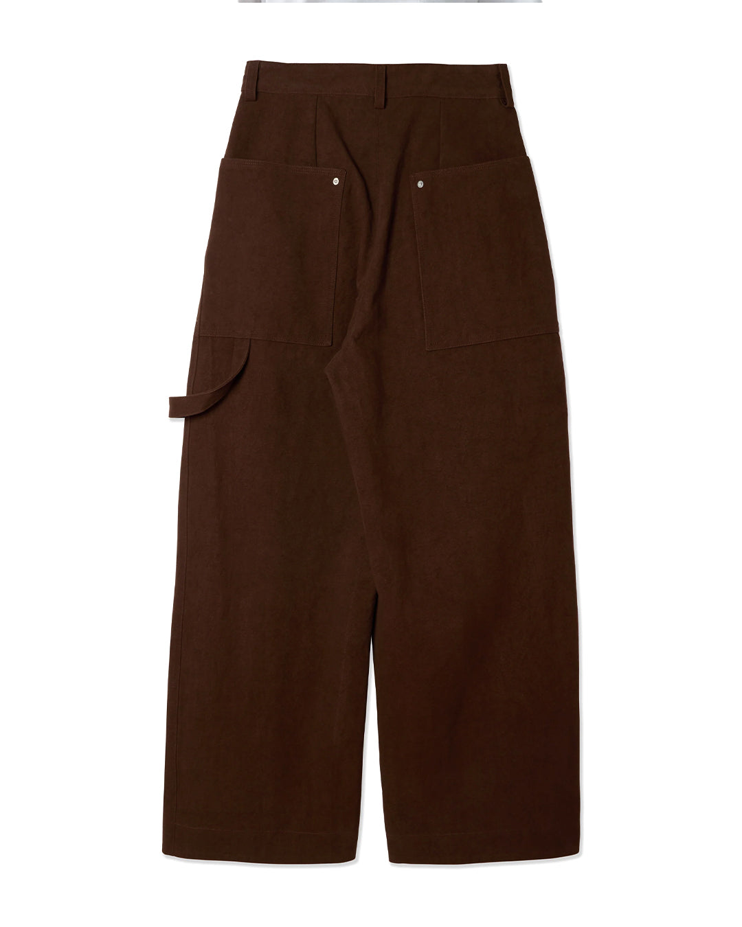 Mocha Brown Cotton Canvas Painter Trouser