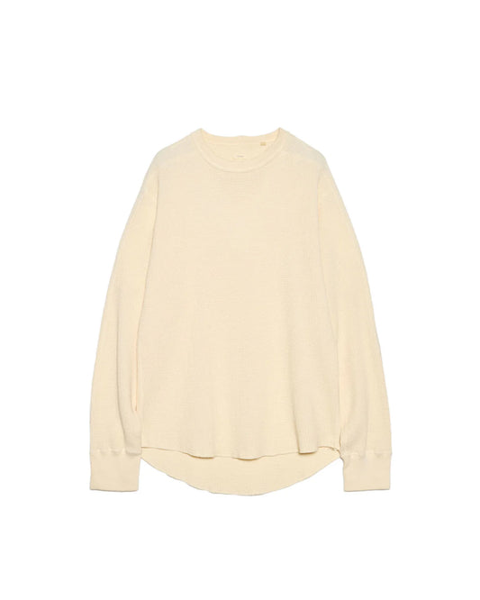 Natural Crew Neck Thermal Sweat