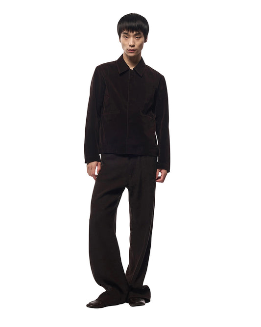 Purple Flocked Denim Francis Blouson