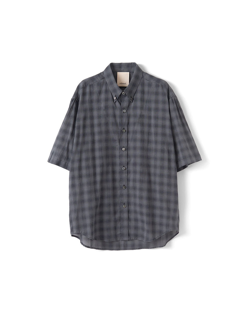 Black Check Fresh Man Short Sleeve Shirt