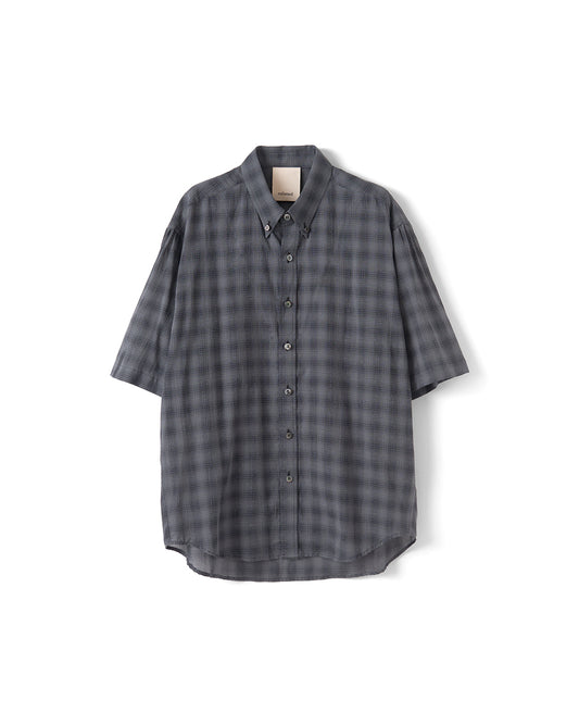 Black Check Fresh Man Short Sleeve Shirt
