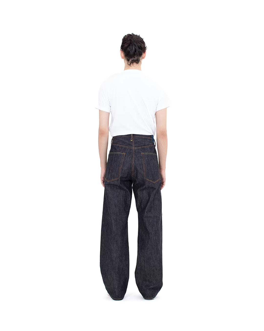 Indigo Social Sculpture 01 Wide Raw Denim Pants