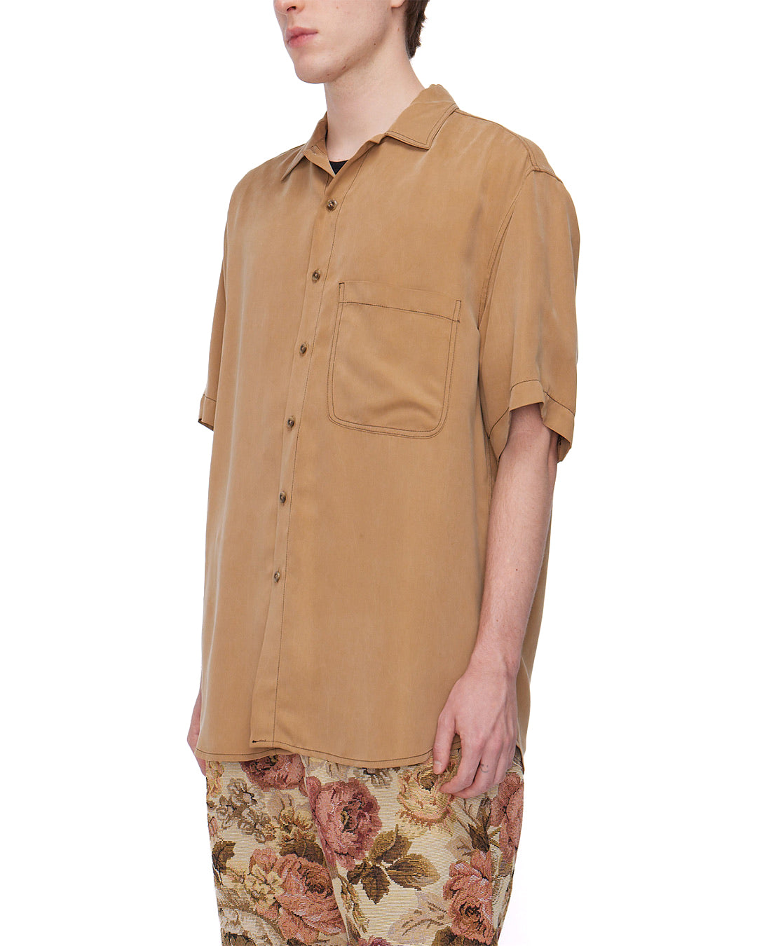 Camel S/S Oversized Shirt