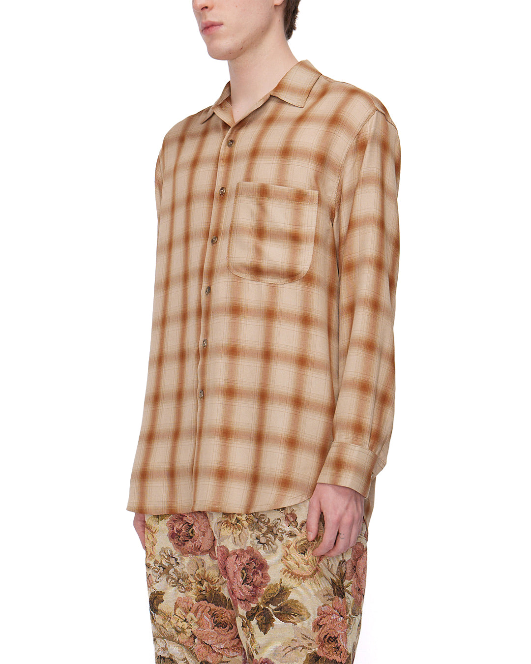 Camel L/S Oversized Shirt
