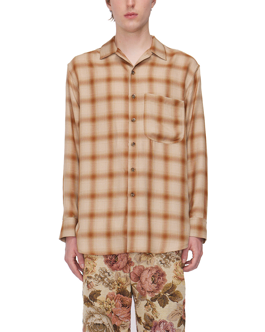 Camel L/S Oversized Shirt