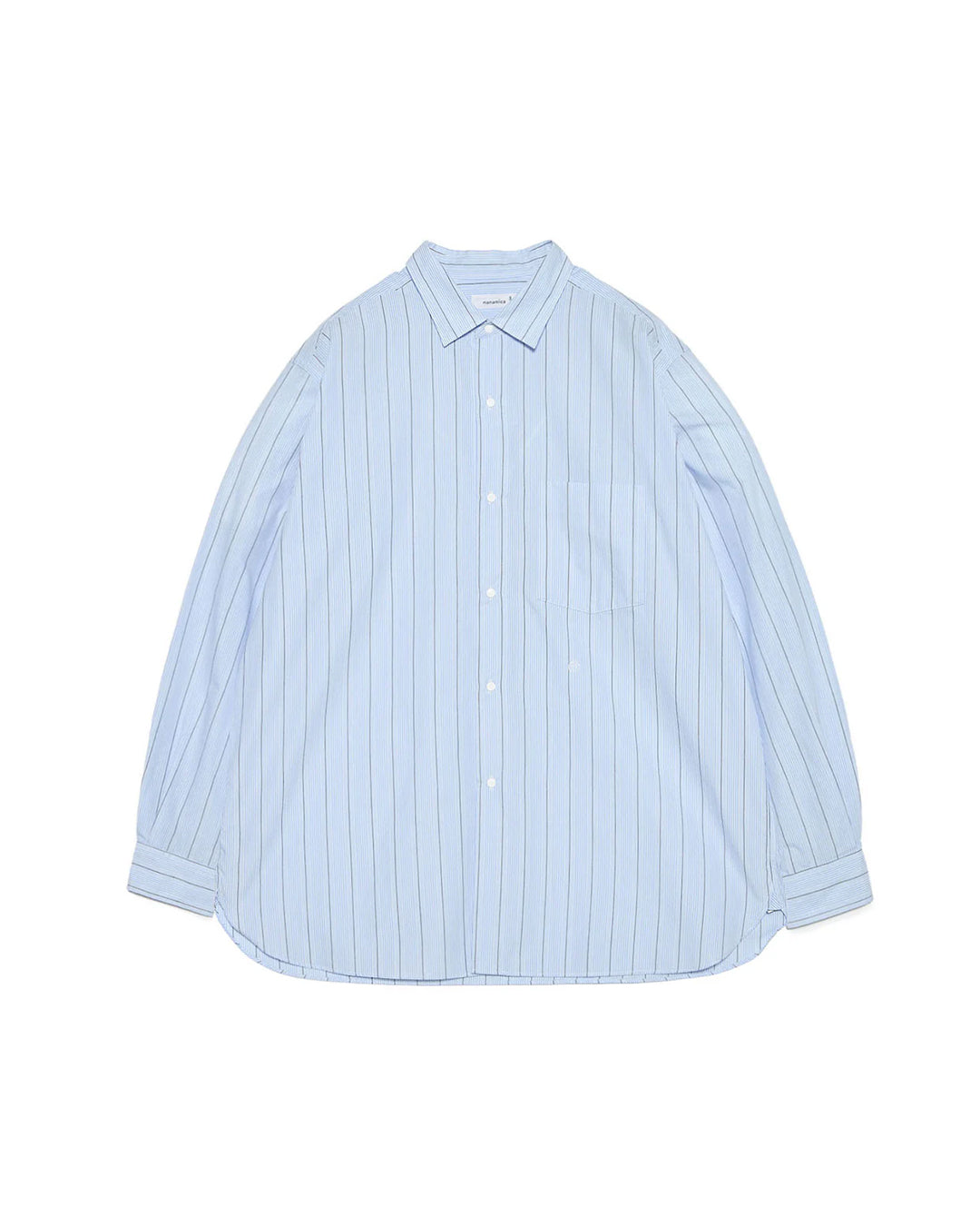 Sax Regular Collar Stripe Wind Shirt