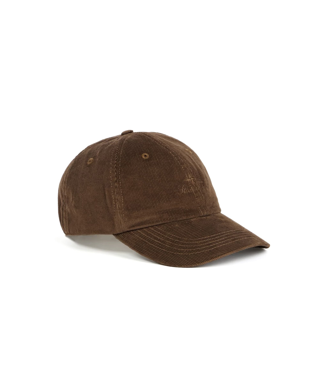 Umber Cotton Micro Corduroy Compass Embroidery Baseball Cap