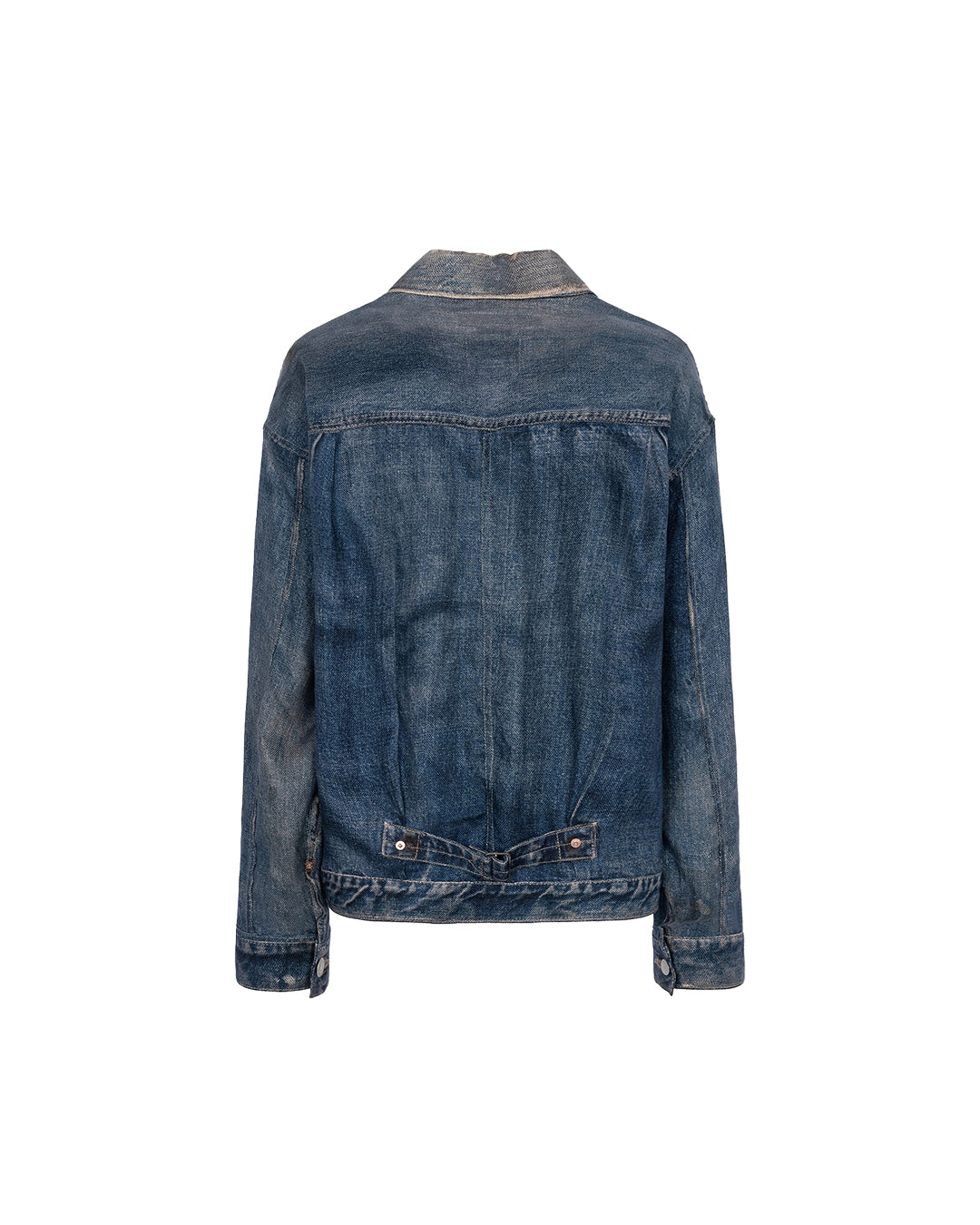 Indigo Linen Oxford Transfer Printed BerBerJin Levi's Jacket