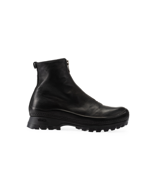 Black Horse Leather VS01 Front Zip Boots