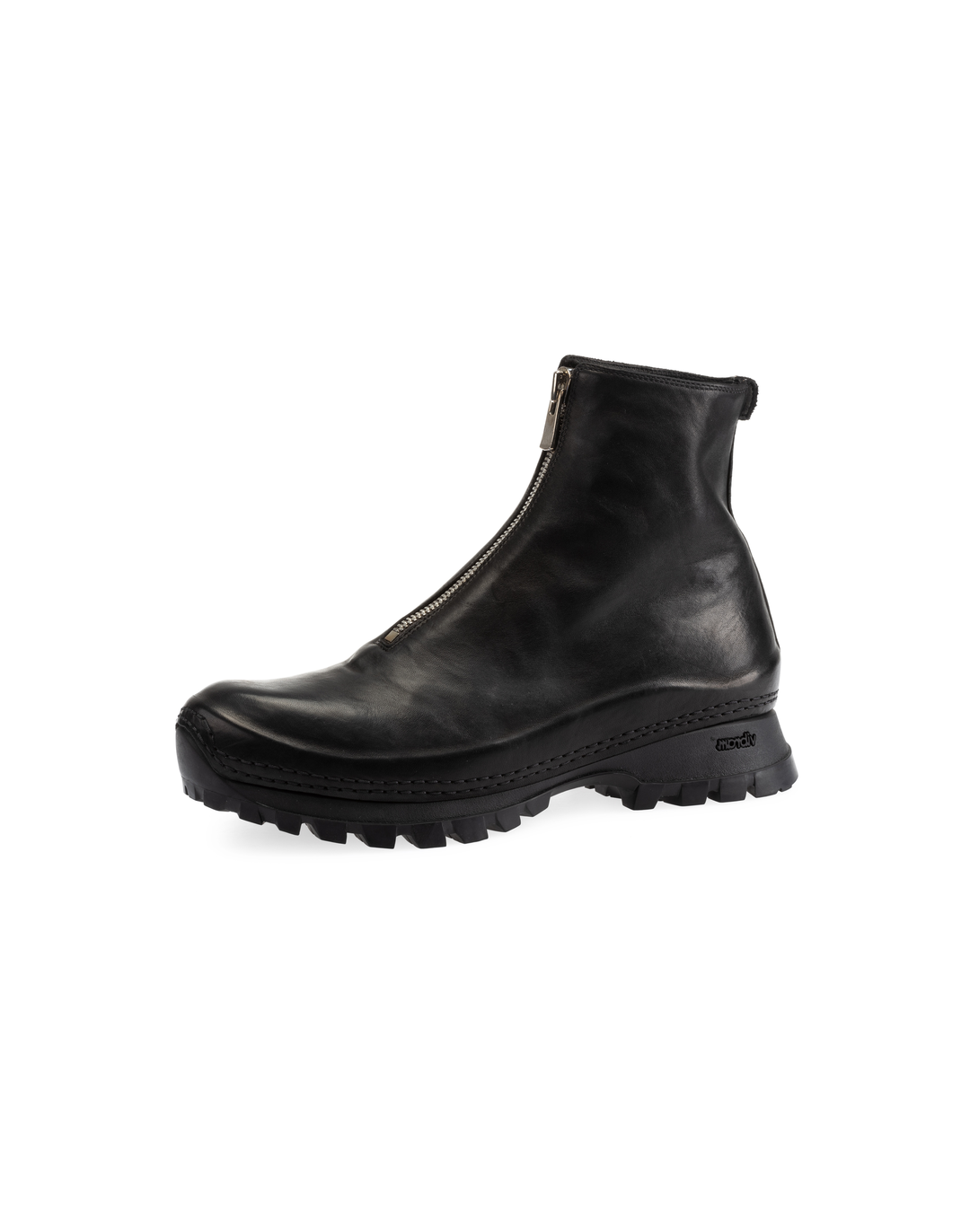 Black Horse Leather VS01 Front Zip Boots