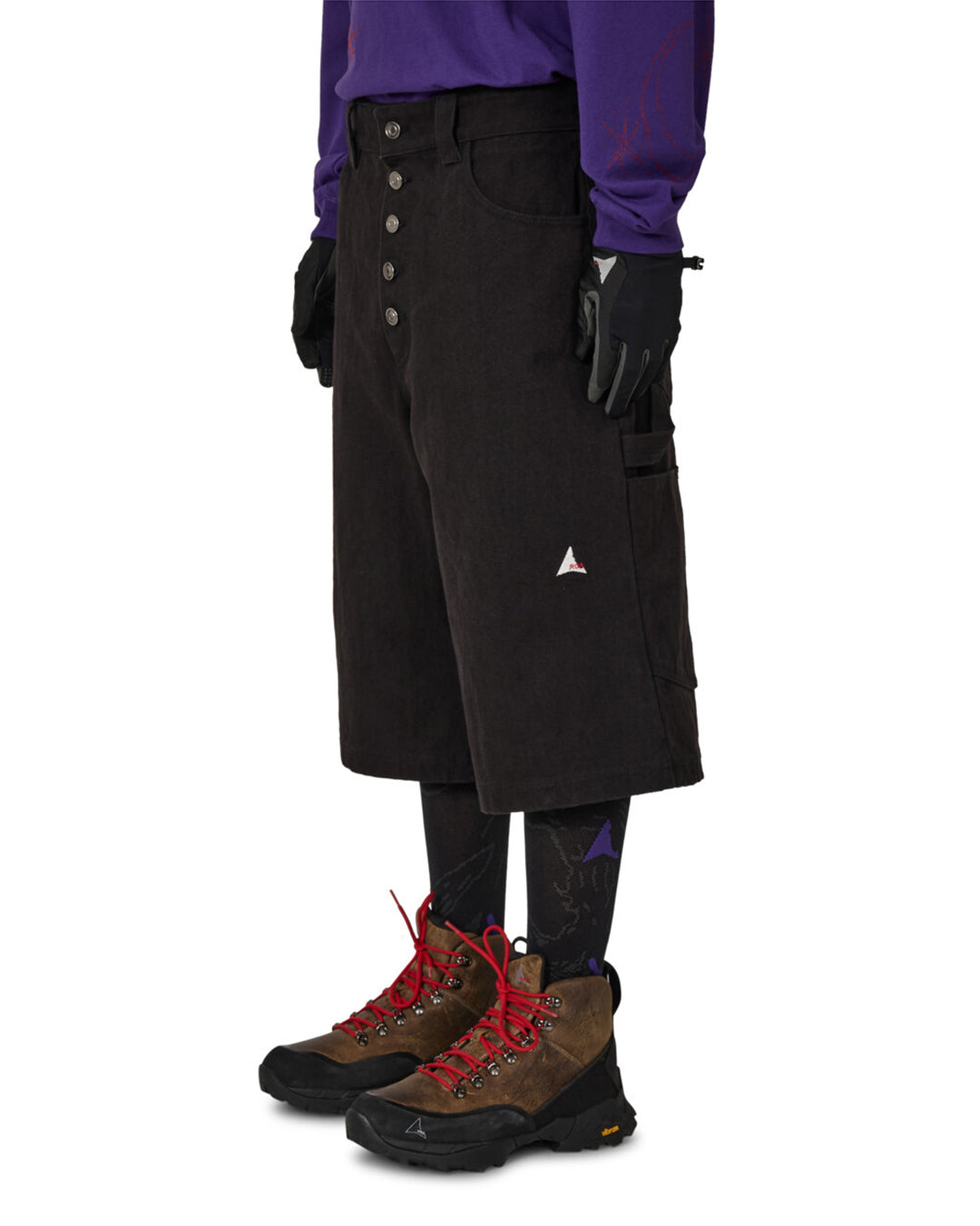 Washed Black Ash Canvas Shorts