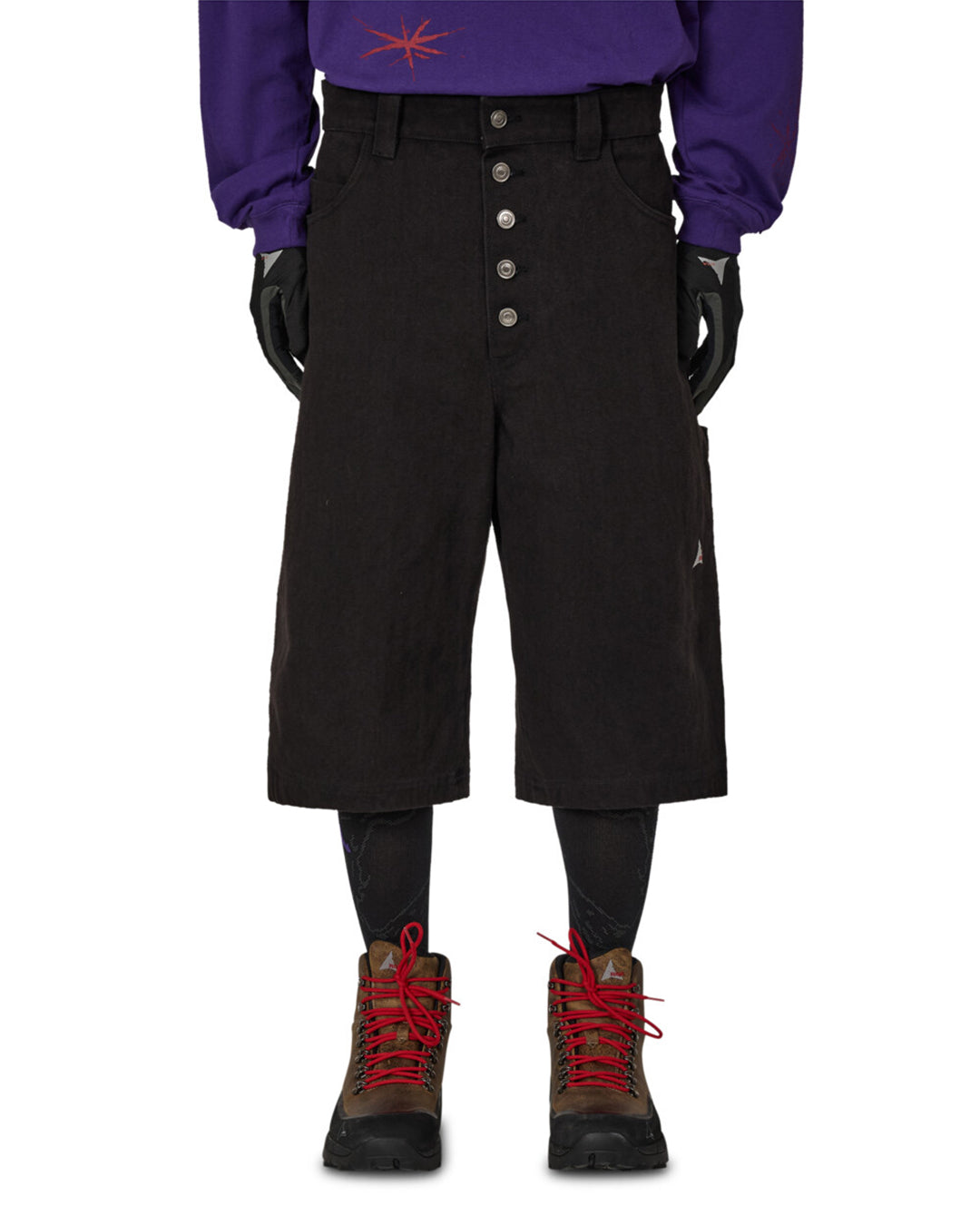 Washed Black Ash Canvas Shorts