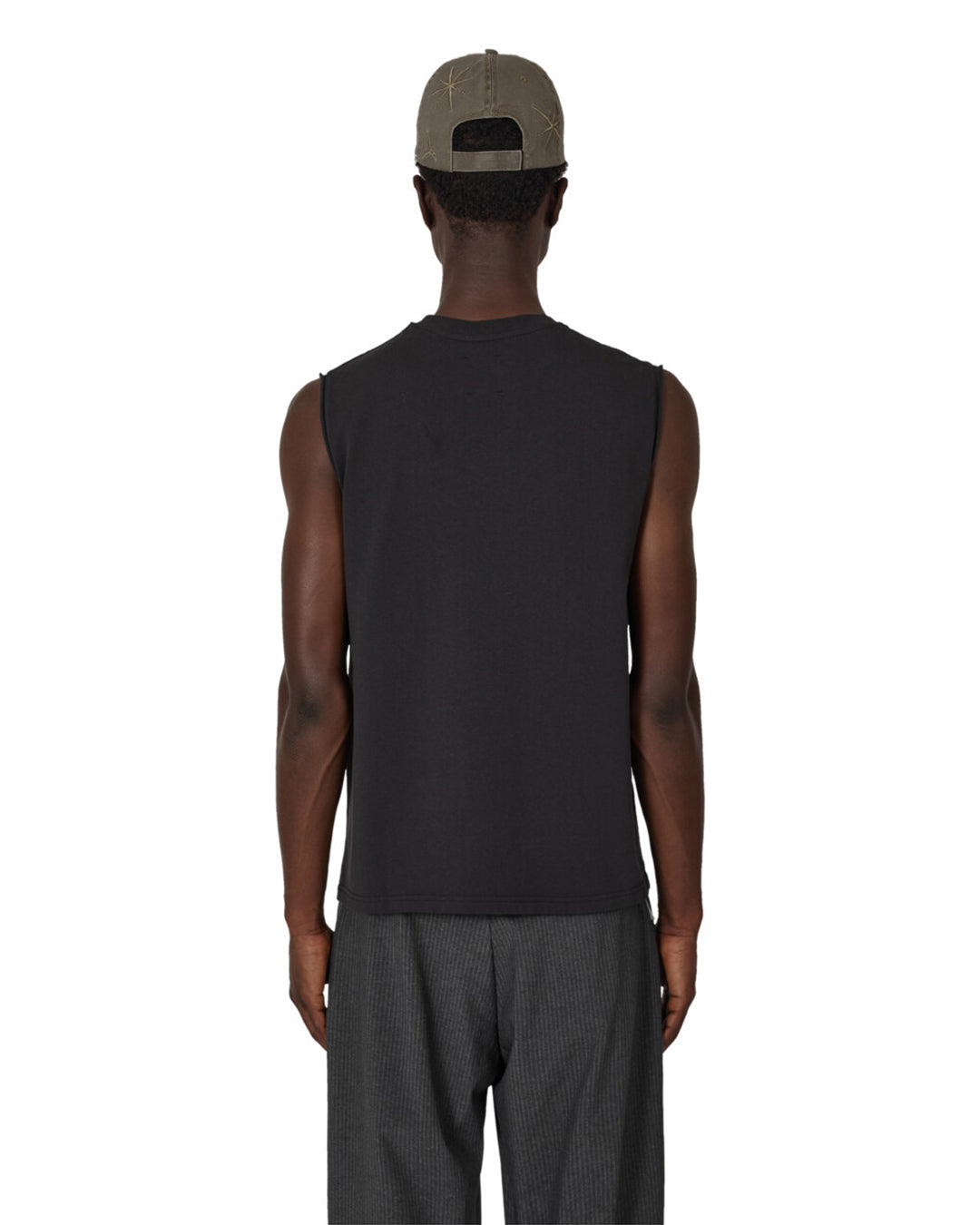 Washed Black Fai Sleeveless Tee