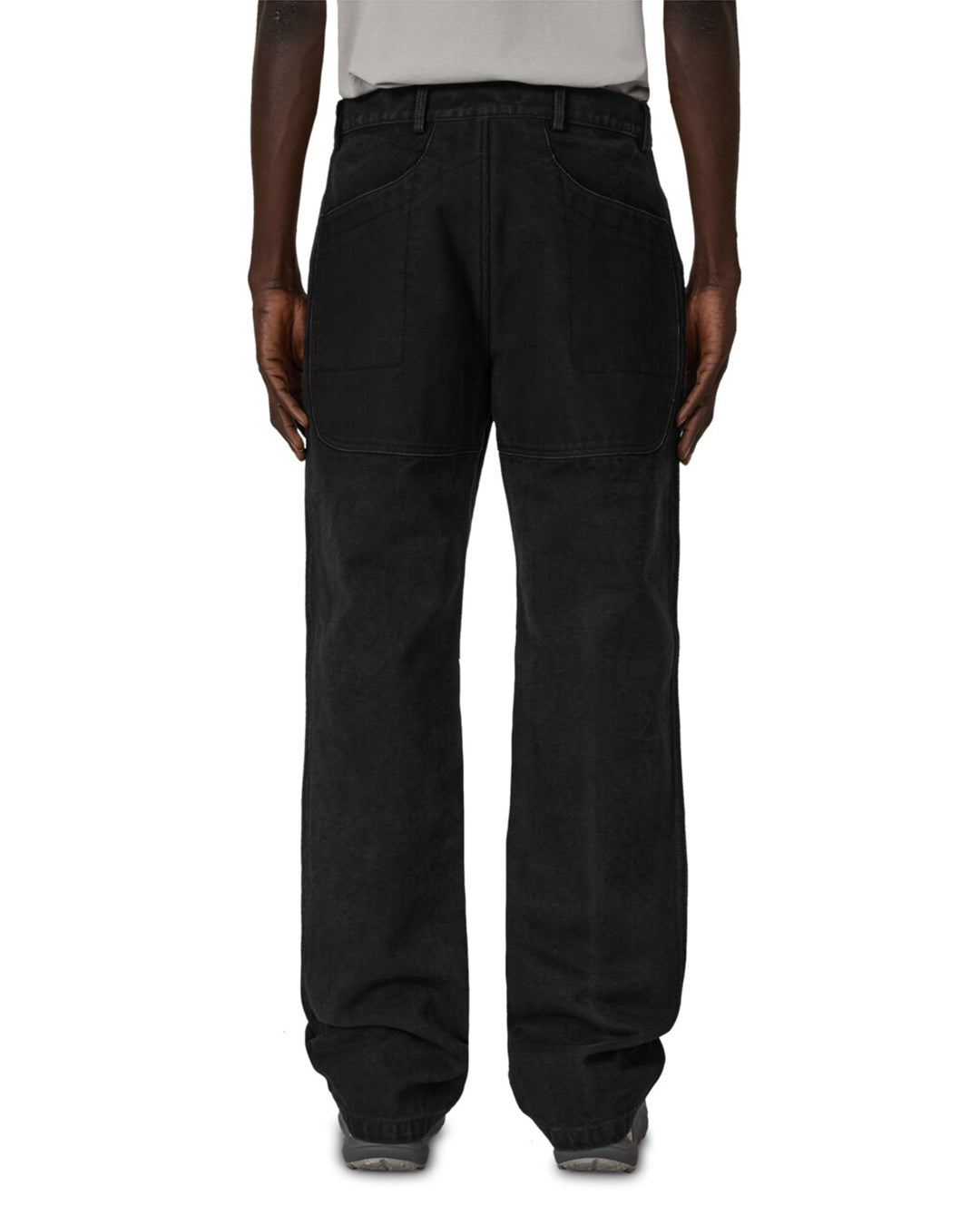 Washed Black Fomes Double Knee Washed Canvas Pant